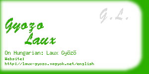 gyozo laux business card